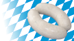 Bayerisches Wappen mit Weißwurst